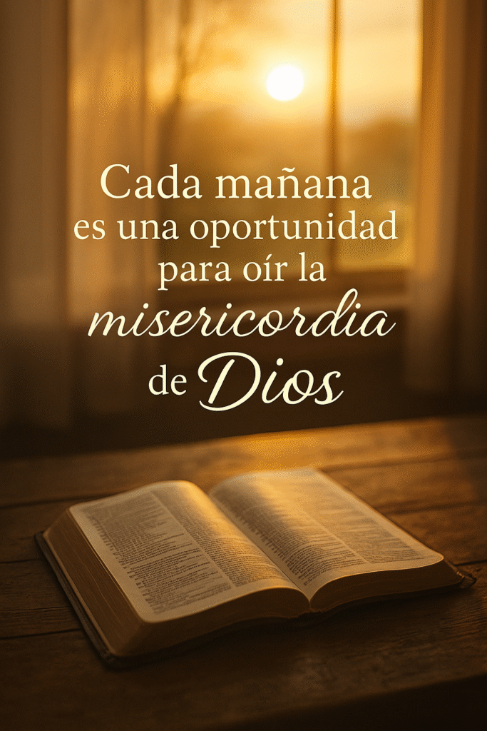 Cada mañana es una oportunidad para oír la misericordia de Dios