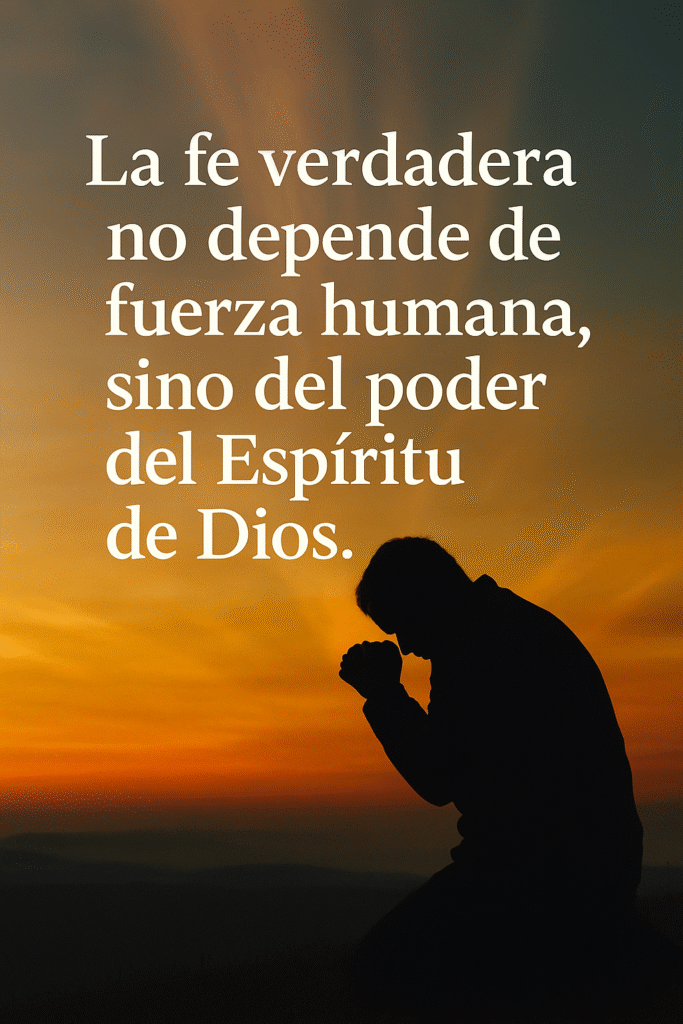 La fe verdadera no depende de fuerza humana, sino del poder del Espíritu de Dios