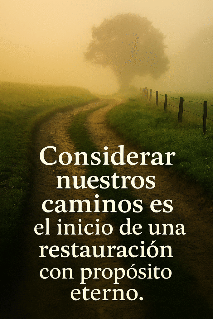 Frase destacada del sermón sobre Hageo 1:5 – considerar vuestros caminos