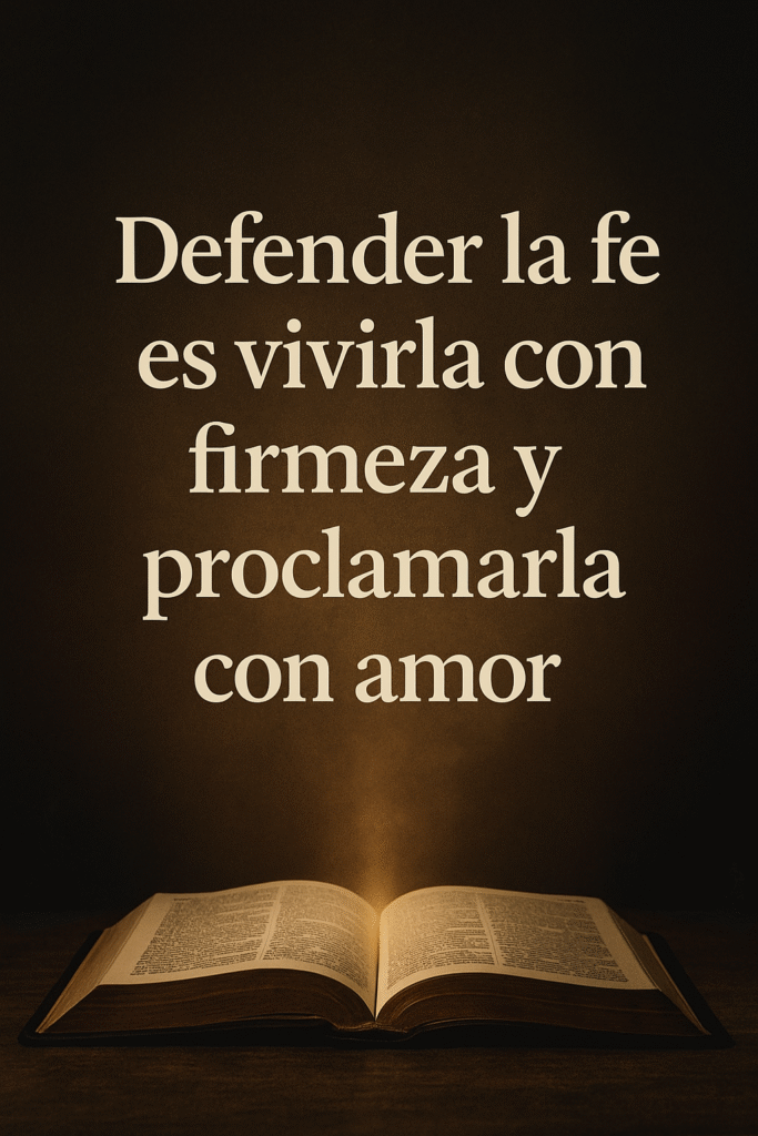 Defensa de la fe – Vivir la fe con amor