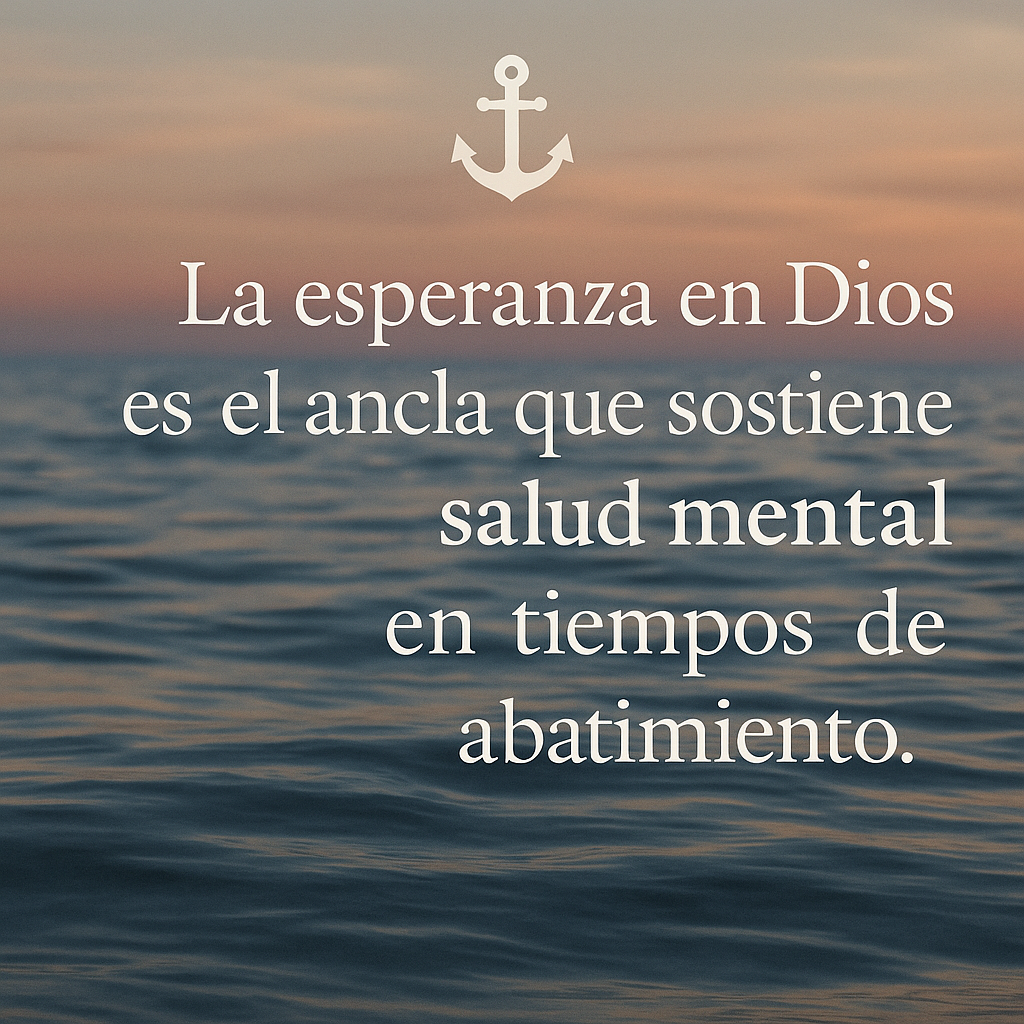 La esperanza en Dios es el ancla que sostiene nuestra salud mental en tiempos de abatimiento