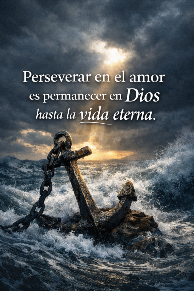 Perseverar en el amor es permanecer en Dios hasta la vida eterna – perseverar en el amor