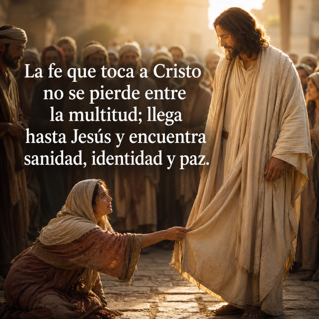 La fe que toca a Cristo no se pierde entre la multitud; llega hasta Jesús y encuentra sanidad, identidad y paz.
