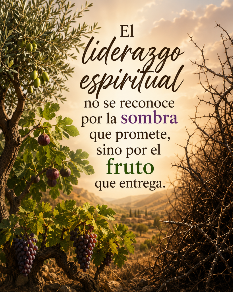 El liderazgo espiritual no se reconoce por la sombra que promete, sino por el fruto que entrega.
