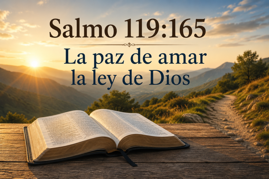 Salmo 119:165, mucha paz tienen los que aman la ley de Dios